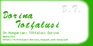dorina totfalusi business card